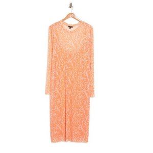 AFRM The Loaf Mesh Dress In Coral Zebra Womens 3X